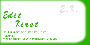 edit kirst business card